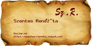 Szentes Renáta névjegykártya