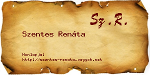 Szentes Renáta névjegykártya